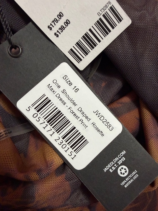 Jaded London Urban Outfitters Athena One Shoulder Draped Maxi Dress. Size 12 - Picture 8 of 9